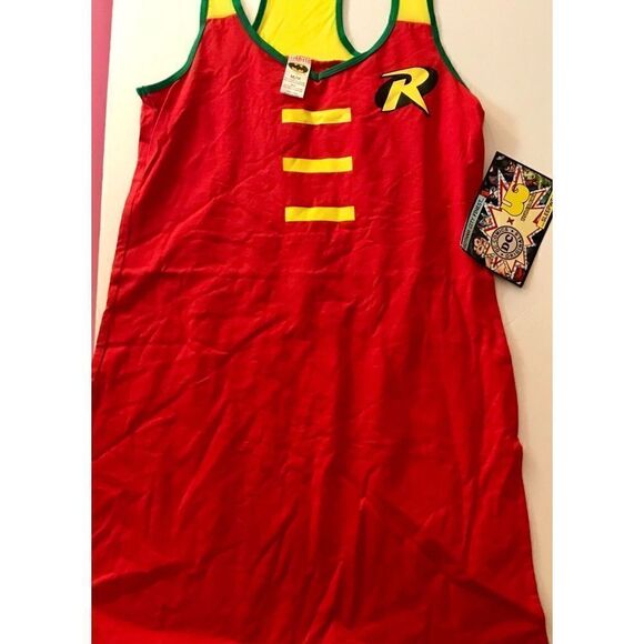 DC Batman Robin Sleepshirt/Nightgown Cosplay Racerback Mesh Sz.M Valentine’s Day - Picture 2 of 7